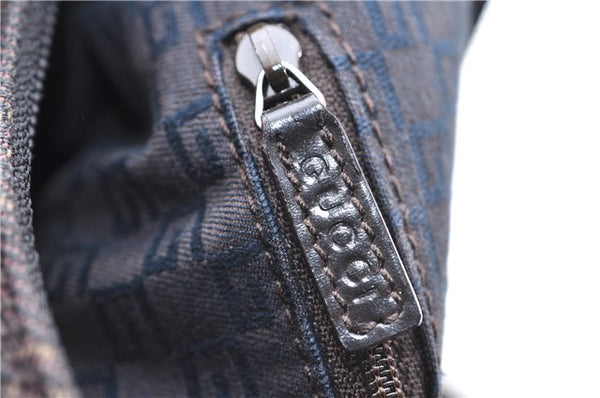 Authentic GUCCI Shoulder Hand Bag Purse GG Canvas Leather 105649 Brown 2784E