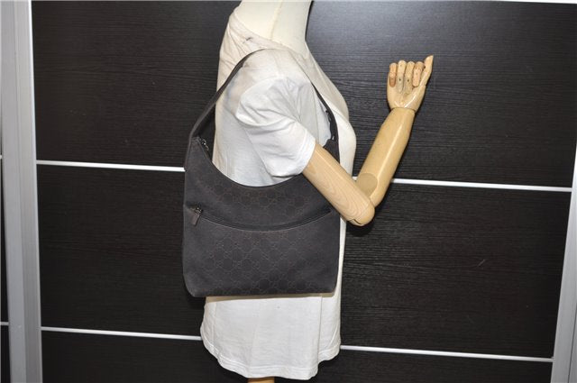 Authentic GUCCI Shoulder Hand Bag Purse GG Canvas Leather 105649 Brown 2784E