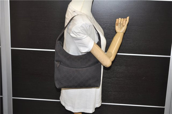 Authentic GUCCI Shoulder Hand Bag Purse GG Canvas Leather 105649 Brown 2784E