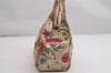 Authentic GUCCI Jackie Flora Shoulder Hand Bag Canvas Leather 145819 White 2784I