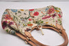 Authentic GUCCI Jackie Flora Shoulder Hand Bag Canvas Leather 145819 White 2784I