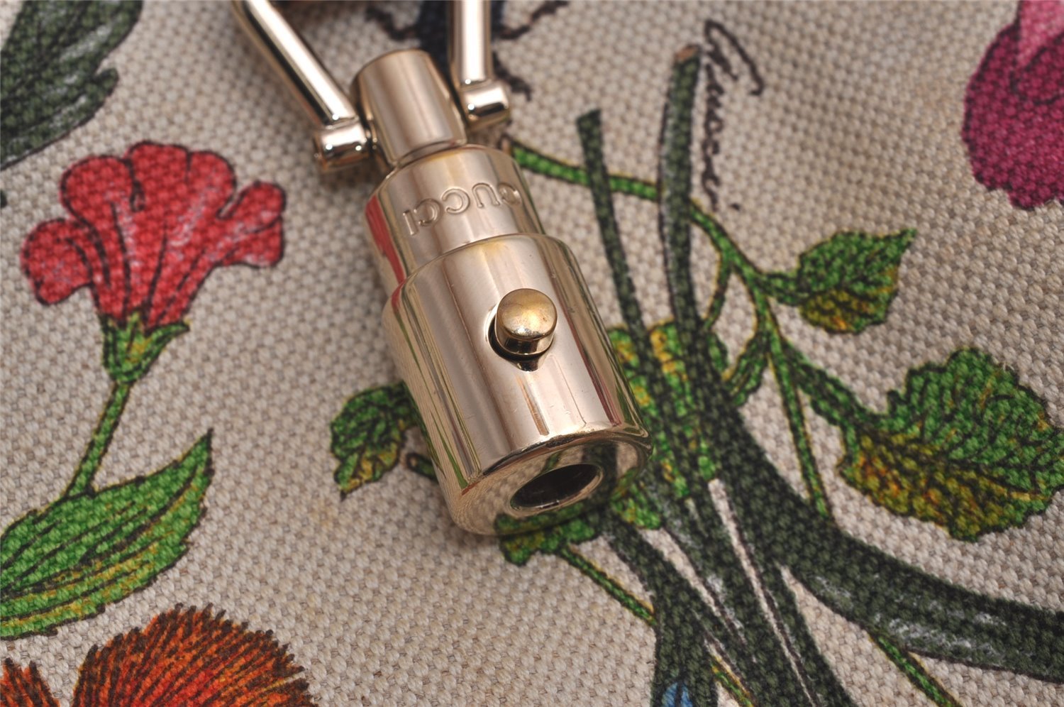 Authentic GUCCI Jackie Flora Shoulder Hand Bag Canvas Leather 145819 White 2784I