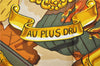 Authentic HERMES Carre 90 Scarf "AU PLUS DRU" Silk Orange 2785D