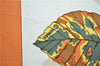 Authentic HERMES Carre 90 Scarf "AU PLUS DRU" Silk Orange 2785D