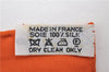 Authentic HERMES Carre 90 Scarf "AU PLUS DRU" Silk Orange 2785D