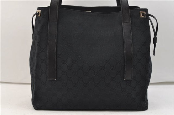 Authentic GUCCI Shoulder Hand Bag Purse GG Canvas Leather 0190493 Black 2785E