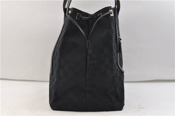 Authentic GUCCI Shoulder Hand Bag Purse GG Canvas Leather 0190493 Black 2785E