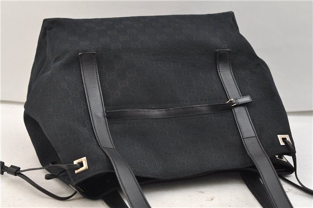 Authentic GUCCI Shoulder Hand Bag Purse GG Canvas Leather 0190493 Black 2785E