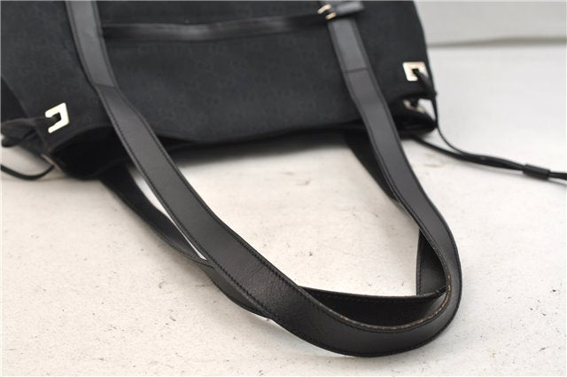 Authentic GUCCI Shoulder Hand Bag Purse GG Canvas Leather 0190493 Black 2785E