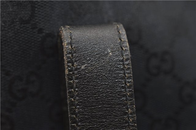 Authentic GUCCI Shoulder Hand Bag Purse GG Canvas Leather 0190493 Black 2785E