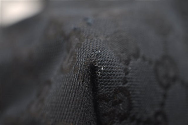 Authentic GUCCI Shoulder Hand Bag Purse GG Canvas Leather 0190493 Black 2785E