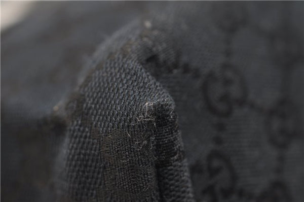 Authentic GUCCI Shoulder Hand Bag Purse GG Canvas Leather 0190493 Black 2785E