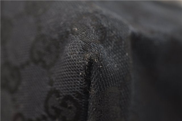 Authentic GUCCI Shoulder Hand Bag Purse GG Canvas Leather 0190493 Black 2785E