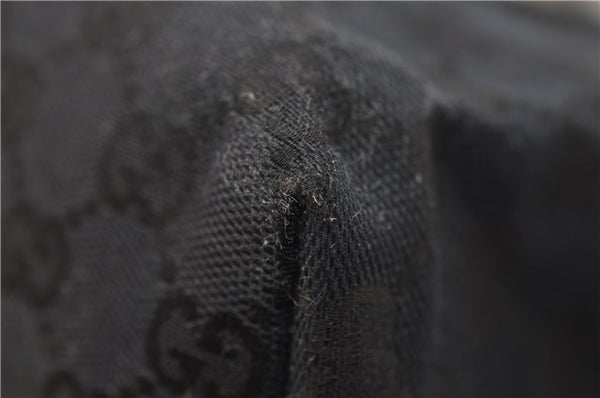 Authentic GUCCI Shoulder Hand Bag Purse GG Canvas Leather 0190493 Black 2785E