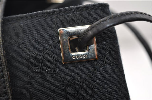 Authentic GUCCI Shoulder Hand Bag Purse GG Canvas Leather 0190493 Black 2785E