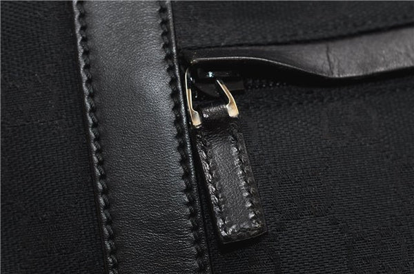 Authentic GUCCI Shoulder Hand Bag Purse GG Canvas Leather 0190493 Black 2785E