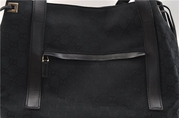 Authentic GUCCI Shoulder Hand Bag Purse GG Canvas Leather 0190493 Black 2785E