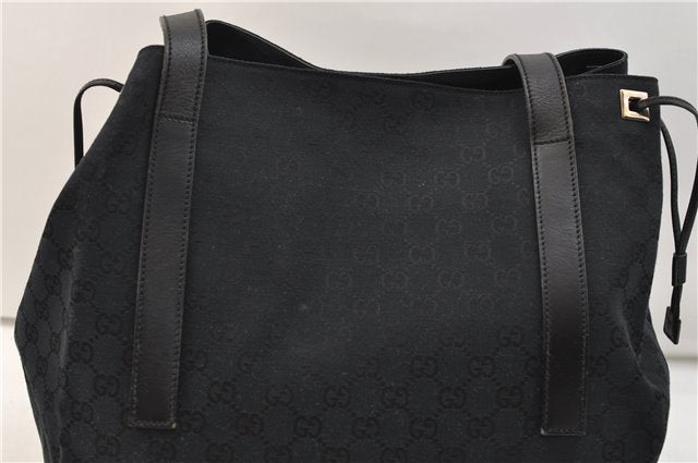 Authentic GUCCI Shoulder Hand Bag Purse GG Canvas Leather 0190493 Black 2785E