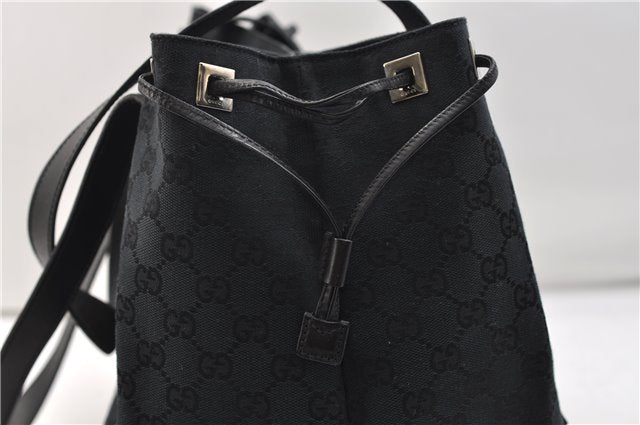 Authentic GUCCI Shoulder Hand Bag Purse GG Canvas Leather 0190493 Black 2785E