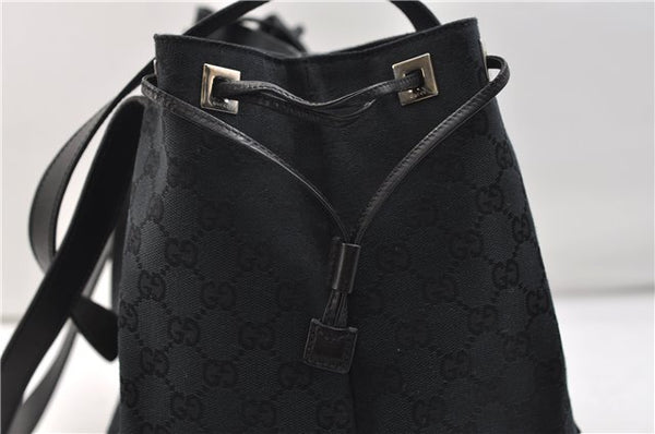 Authentic GUCCI Shoulder Hand Bag Purse GG Canvas Leather 0190493 Black 2785E