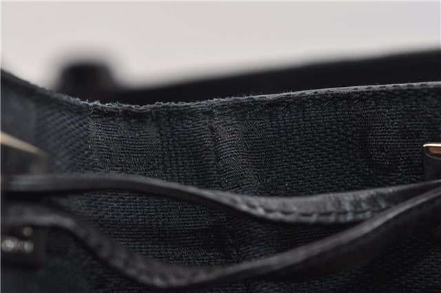 Authentic GUCCI Shoulder Hand Bag Purse GG Canvas Leather 0190493 Black 2785E