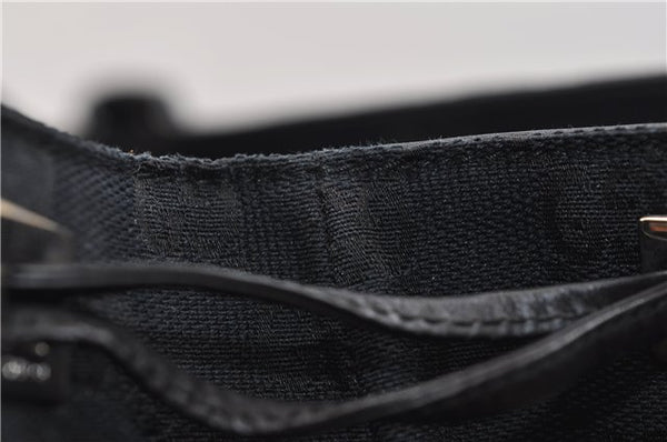 Authentic GUCCI Shoulder Hand Bag Purse GG Canvas Leather 0190493 Black 2785E
