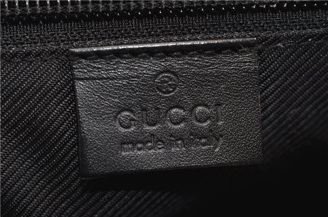 Authentic GUCCI Shoulder Hand Bag Purse GG Canvas Leather 0190493 Black 2785E