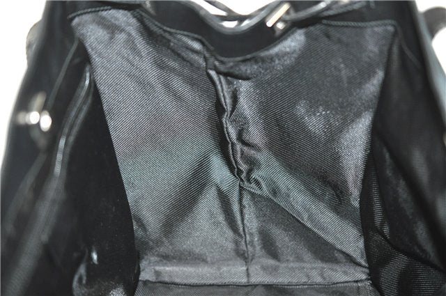 Authentic GUCCI Shoulder Hand Bag Purse GG Canvas Leather 0190493 Black 2785E