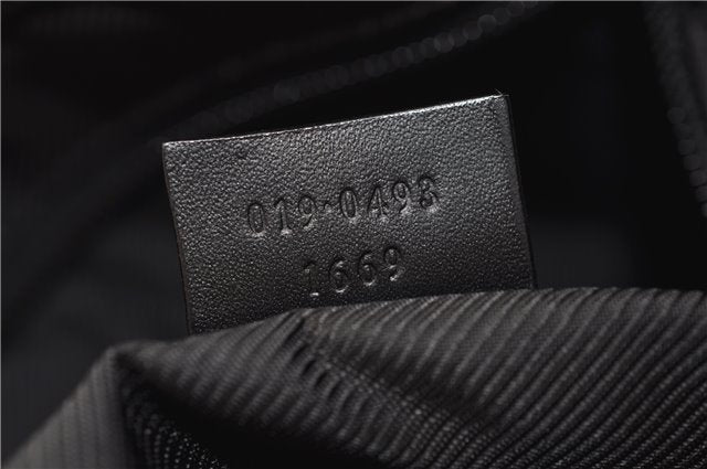 Authentic GUCCI Shoulder Hand Bag Purse GG Canvas Leather 0190493 Black 2785E