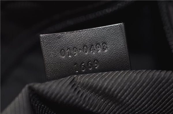 Authentic GUCCI Shoulder Hand Bag Purse GG Canvas Leather 0190493 Black 2785E