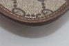 Authentic GUCCI Web Sherry Line Clutch Hand Bag Purse GG PVC Leather Brown 2785I