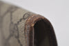 Authentic GUCCI Web Sherry Line Clutch Hand Bag Purse GG PVC Leather Brown 2785I