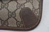 Authentic GUCCI Web Sherry Line Clutch Hand Bag Purse GG PVC Leather Brown 2785I