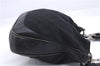 Authentic GUCCI Bamboo 2way Hand Shoulder Bag Canvas Leather 0014095 Black 2786E