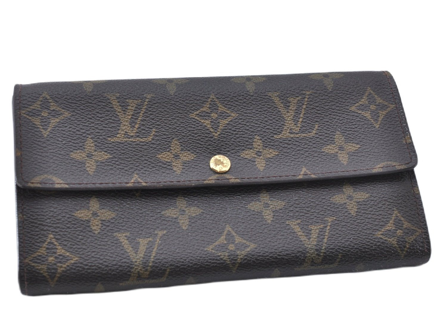 Auth Louis Vuitton Monogram Pochette Porte Monnaie Credit Wallet M61726 LV 2786F