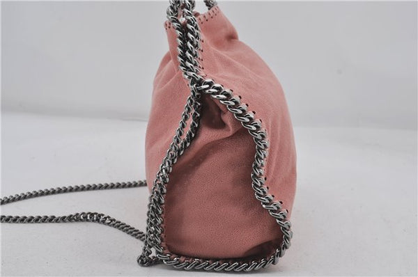 Authentic Stella McCartney Falabella Mini Shoulder Hand Bag Leather Pink 2787E