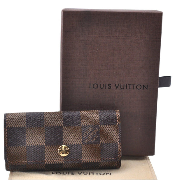 Authentic Louis Vuitton Damier Multicles 4 Key Case Holder N62631 LV Box 2787F