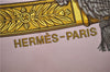 Authentic HERMES Carre 90 Scarf "GRAND UNIFORME" Silk Pink 2788D