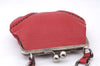 Authentic BURBERRY Vintage Leather Shoulder Cross Body Bag Purse Red 2788E