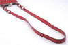 Authentic BURBERRY Vintage Leather Shoulder Cross Body Bag Purse Red 2788E