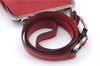 Authentic BURBERRY Vintage Leather Shoulder Cross Body Bag Purse Red 2788E