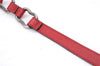Authentic BURBERRY Vintage Leather Shoulder Cross Body Bag Purse Red 2788E