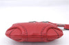 Authentic BURBERRY Vintage Leather Shoulder Cross Body Bag Purse Red 2788E