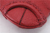Authentic BURBERRY Vintage Leather Shoulder Cross Body Bag Purse Red 2788E