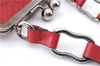 Authentic BURBERRY Vintage Leather Shoulder Cross Body Bag Purse Red 2788E