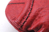 Authentic BURBERRY Vintage Leather Shoulder Cross Body Bag Purse Red 2788E