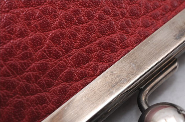 Authentic BURBERRY Vintage Leather Shoulder Cross Body Bag Purse Red 2788E