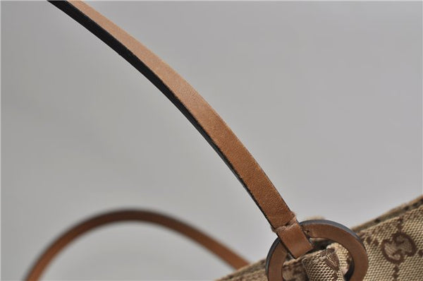 Authentic GUCCI Shoulder Hand Bag Purse GG Canvas Leather 101919 Brown 2789E