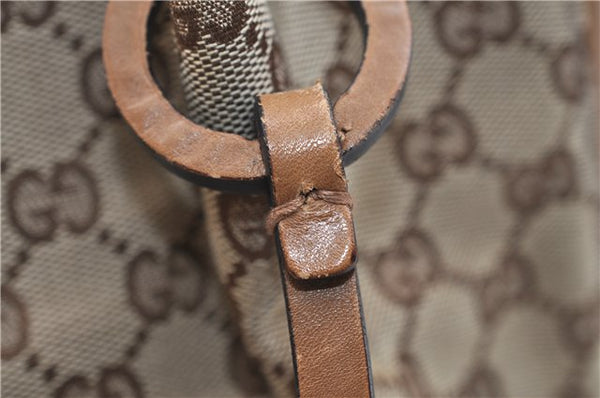 Authentic GUCCI Shoulder Hand Bag Purse GG Canvas Leather 101919 Brown 2789E