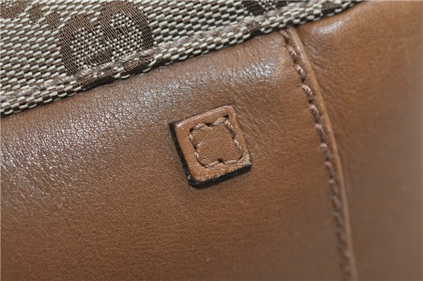 Authentic GUCCI Shoulder Hand Bag Purse GG Canvas Leather 101919 Brown 2789E